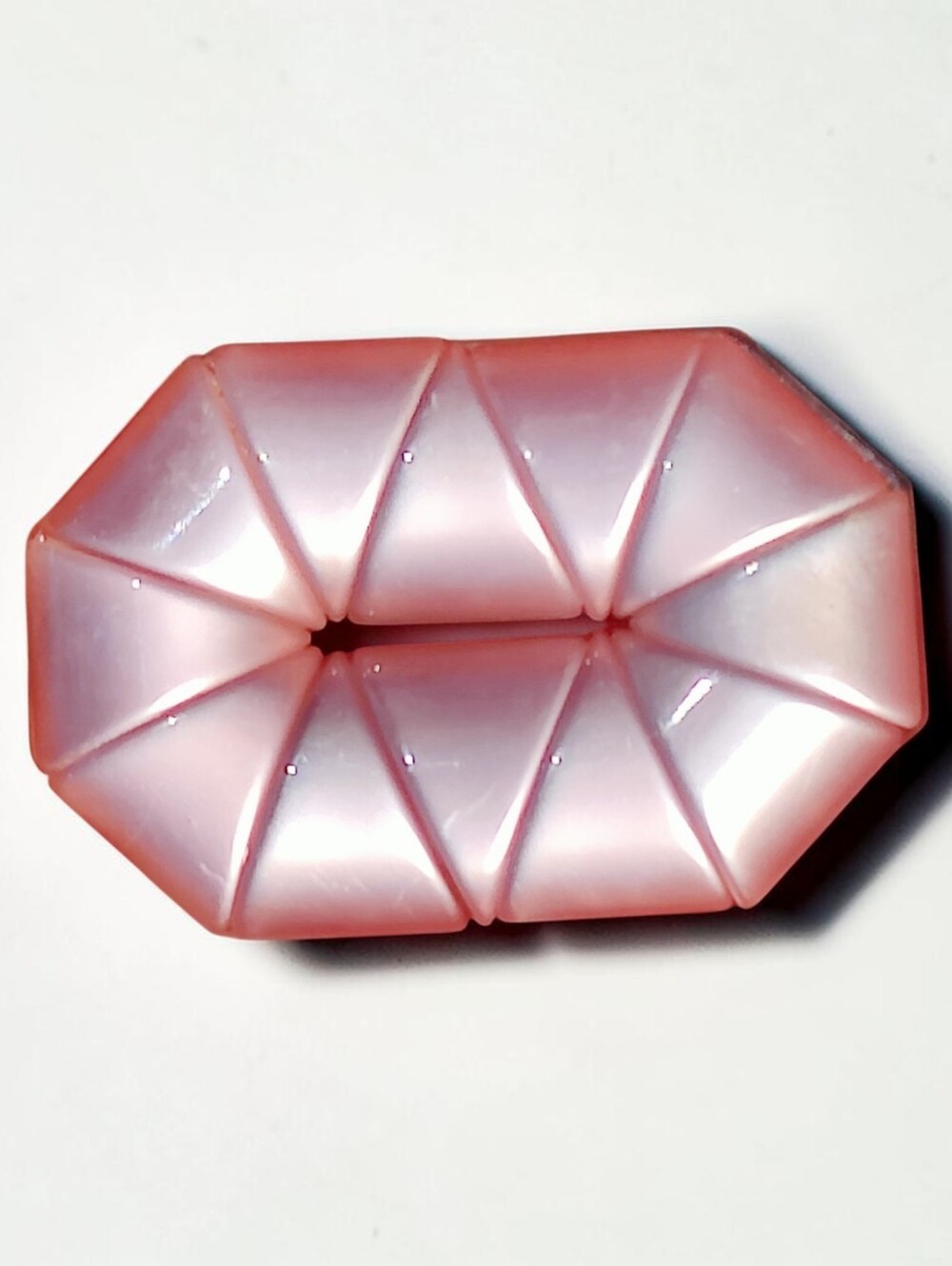 Vintage Deco Pink Moonglow Lucite Brooch